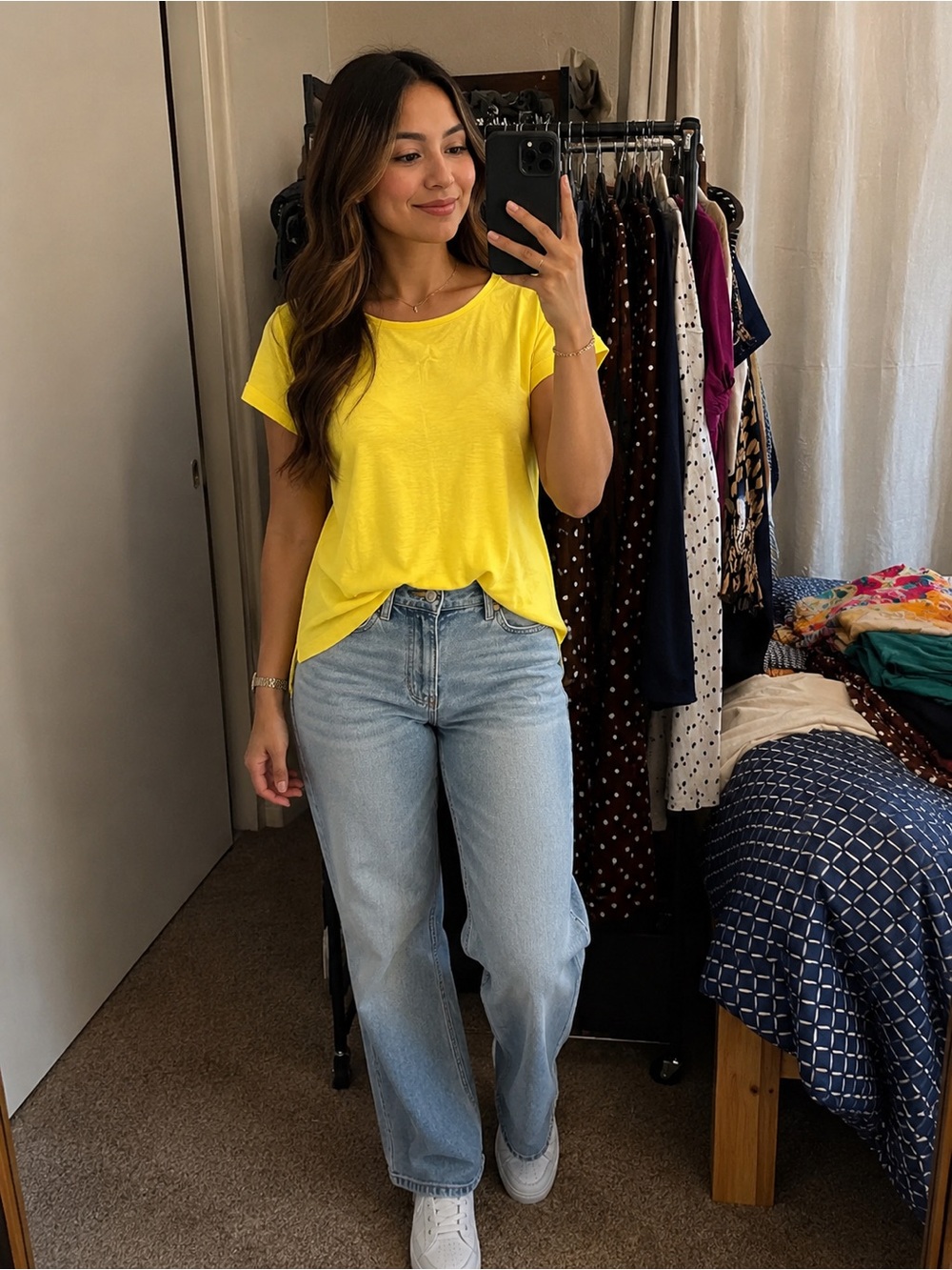 Gianni Bini Yellow Short-Sleeve Top
